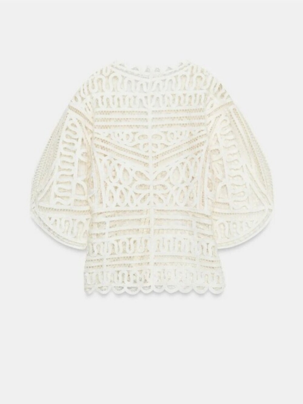 ZARA CROCHET TOP CREAM NWT SIZE M - Picture 15 of 16